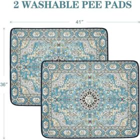 Qeils Washable Pee Pads For Dogs, 2 Pack Reusable Puppy Pads 36x41  Super Absorbent Leakproof Dog Training Pads, Non-Slip Potty Pads For Floor, Crate,