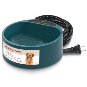 1Pc Heated Water Bowl For Dog Cat 74.4OZ Heating Water Dish IP67 Waterproof Thermal Water Bowl Heated Pet Bowl Dog Cat Water Feeder Bowl For Dog Cat R
