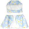 Blue Daisy Dog Dress with Matching Leash new Spring 2024