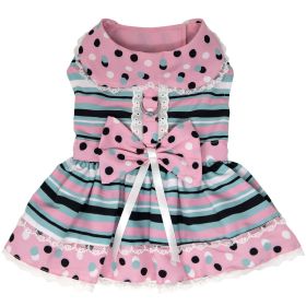 Dots & Stripes Harness Dress - Pink & TealNew Spring 2026 (Option: X-Small)