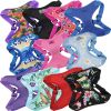 Wrap and Snap Hareness - Sunset Hibiscus Print and Mesh Choke Free Step in Harness