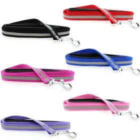 Basic Reflective Dog Leash - Raspberry Pink (Option: 5ft)