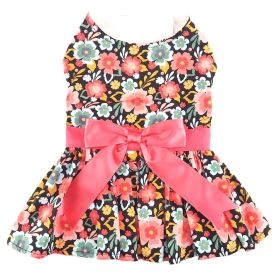 Blooming Blue and Peach Floral (Option: X-Small)
