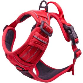 Venture Paw PULL CONTROL Harness - Crimson -          Made with tough Outer Duck Fabric and Soft Mesh Lining. No Pulling / Front and Top D-Ring (Option: X-Small)